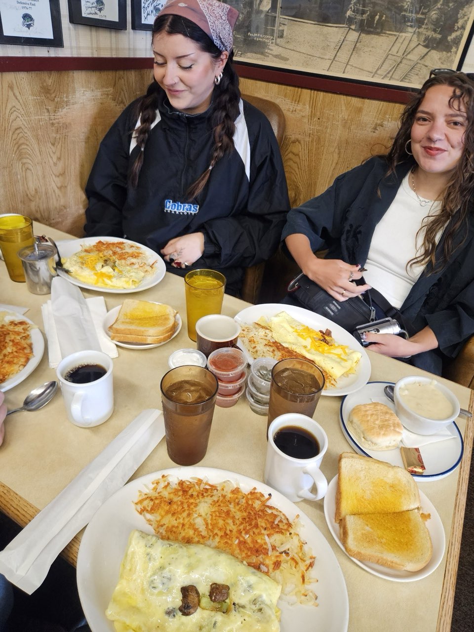 Locking in to a diner breakfast