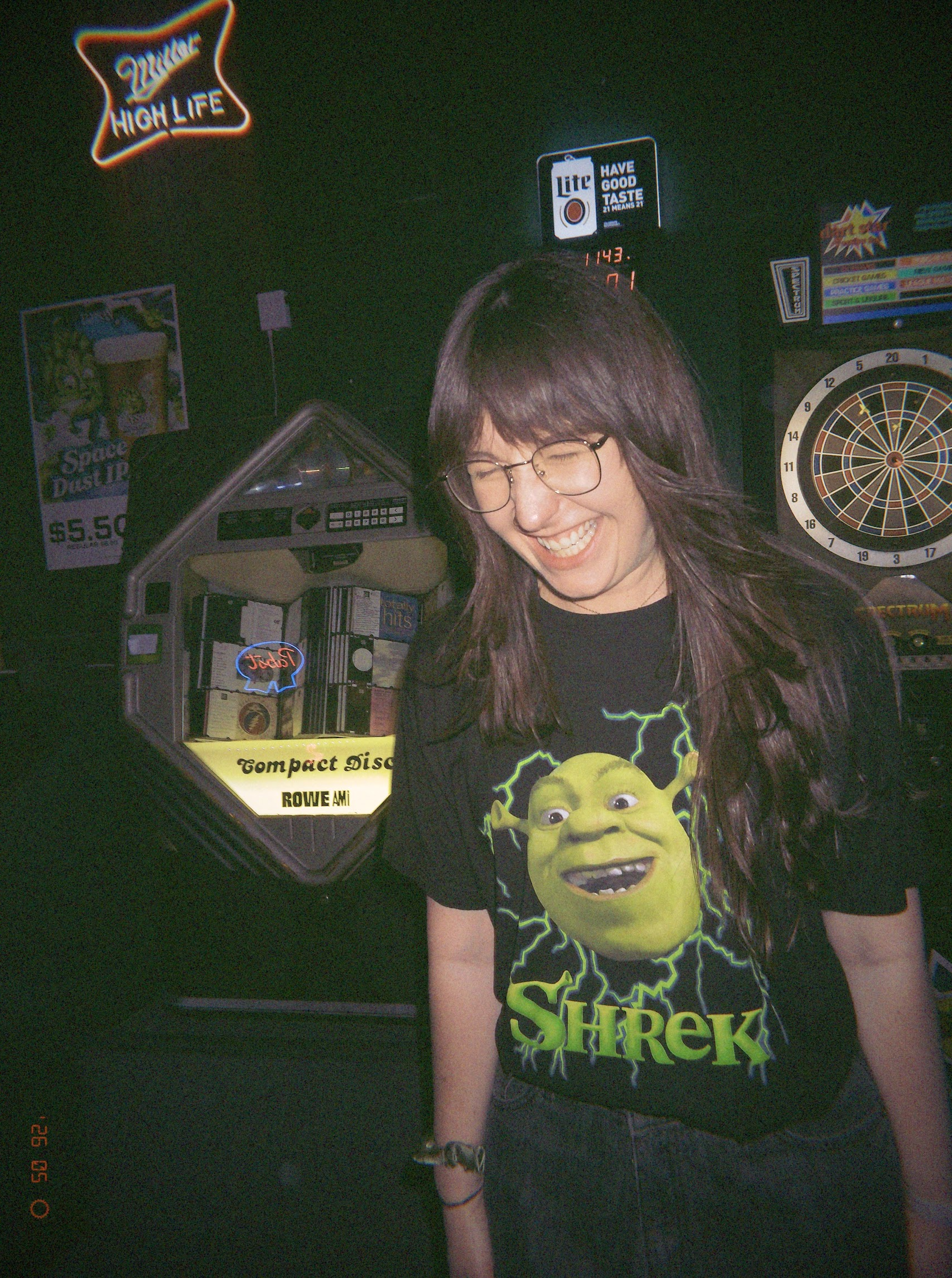At the divebar with Shrek