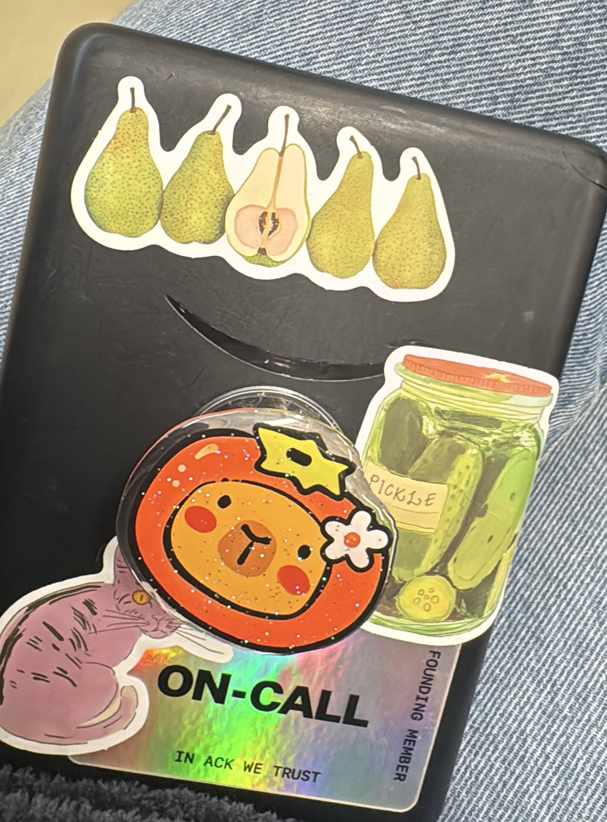 Capybara tomato decorating my kindle